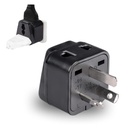 Orei Indien til Australien Plug, New Zealand & Kina & Mere - Type I - 2 i 1 - Perfekt til Laptop, Kamera USB oplader og mere - Ce Certified - Rohs Compliant - Sort - 5 års garanti