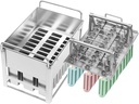 Stainless Steel Popsicle Molds, 30Pcs Ice Pop Holders Popsicle Maker, Commercial Ice Cream Containers with Sticks & Lid, Single Cup Capacity 115g, Flat Head