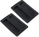 Ouligay Toaster Cover Small Appliance Covers, 2 Slice Silicone Toaster Covers, 2 Slice Wide Slot Toaster Dust Cover, Black Bread Machine Protector