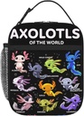 Axolotl Lunch Box Insulated lunch Bag colorful lunchboxs for Kid Men Women Insulated lunchbag for work picnic travel Cute animal Tote LunchBoxes