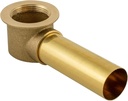 EZ-FLO Bath Waste and Overflow Shoe, 1-1/2 Inch Tubular Outlet, 1-1/2 Inch x 11.5 Coarse Threads, Chrome Strainer Body, 22-Gauge Brass, 35237
