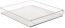 iDesign Plastic Refrigerator and Freezer Storage Organizer Tray with Handle for Kitchen, Pantry, Shelf, Counter, BPA-Free, 14.5" x 12" x 2", Clear