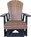 Kanyon Swivel Adirondack Chair | Made in The USA | 20 Year Warranty | Outdoor Furniture (Antique Mahogany and Black)
