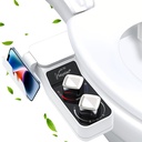 Non-Electric Hot and Cold Water Bidet Attachment Warm & Cold Dual Water Sprayer for Toilet with Self-Cleaning Nozzle, Adjustable Pressure, Front & Rear Wash Easy Installation (Warm Water Bidet-509)