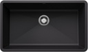 BLANCO Precis Super Single Kitchen Sink, Coal Black