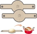 Silicone Bread Sling for Dutch Oven, 2 PCS Non-Stick & Easy Clean Reusable Silicone Bread Baking Mats with Long Handles, Easy to Transfer Sourdough Bread