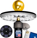 Deluxe Black Flag Pole Light Solar Powered