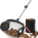 Acorn Picker Upper Roller - Walnut Picker Upper Foot Operated Release,Directly Dump Outlet Nut Gatherer,Suitable for 1" - 2.4" Walnuts,Hickory,Sweet Gum Balls,Magnolia Seeds,Pecan