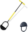Saw Tooth Edger Lawn Tool with T Grip Handle，Half Moon Shape，Sharp Saw Tooth，Tool with T Grip Handle, Hand Edging Tools for Landscaping, Garden, Flower Beds, Borders, Sidewalk, Turf, Yard (A)