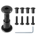 10 Pair(20 Piece) M6x25mm Hex Drive Socket Cap Bolt with Allen Wrench, Black Furniture Connector Bolts M6 Countersunk Screw Barrel Nuts Binding Screws for Crib Replacement Belt Cabinet