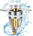 Universal Bathroom Sink Stopper, Suitable for 1.06-1.96 inch Drain Hole,Sink Drain Strainer,pop up Drain Stopper for Bathroom,Bathtub,Tub Anti Clogging Sink Drain Filter with Hair Catcher
