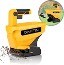 Battery Operated Spreader Compatible for Dewalt 20V/60V Li-ion Battery, Seed Spreader Handheld Available Year-Round, Grass Seeds, Rock Salt and De-icer Out-Doors (Battery not Included)