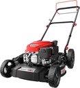 AMERISUN 21" Gas Lawn Mower, 144cc Engine, 2-in-1 Mulching & Side Discharge, 6-Position Height Adjustment, Foldable Handles for Lawn, Yard, and Garden Maintenance