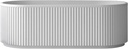 Ruvati 59-inch Fluted Freestanding Soaking Bathtub epiStone Solid Surface Modern Matte White - RVB6799WH