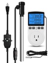 1500W 120V Titanium Immersion Water Heater Assembly with Sensor, for Bathtub Pool Water Fish Tank Cattle Trough, Portable Electric Heater, Submersible Hot Tub Heater