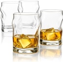 4 Pack Tumbler Iced Tea Glasses – 16 oz Clear Drinking Whiskey Glasses for Water, Juice, and Cocktails – Glass Cups for Everyday Use & Cocktail Parties – Dishwasher Safe