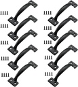 Cabinet Pulls Handle, 4.52 inch Black Door Handles, Set of 10 with Screws
