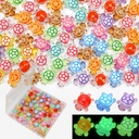 100 Pcs Luminous Mini Resin Turtles, Tiny Sea Turtle Animals to Hide Miniature Figures Glow in the Dark Small Plastic Ocean Animal for Fairy Garden Micro Landscaping Dollhouse Home Decor Party Gifts