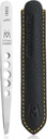 GERMANIKURE Professional Perforated Slanted Tweezers - FINOX Stainless Steel Sharp in Leather Case - Ethically Made in Solingen, Germany - 4403