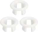uxcell Sink Trim Overflow Cover, 3Pcs Sink Overflow Rings Bathroom Kitchen Basin Drain Cover Hole Insert in Round Caps, White