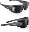 IR 5.0 Welding Glasses, Wrap-around Welding Goggles, Anti-scratch Welding Lens, UV Protection, Meet ANSI/ISEA, OSHA, Black