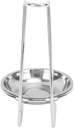 Long Handle Vertical Saving Soup Ladles Holders Stainless Steel Spoon Rest Vertical Soup Ladle Holder Cooking Utensils Stand for Kitchen (Golden with 2 Plate)(Silver with 1 Plate)
