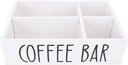 Coffee Station Organizer with Divider Wooden Coffee Bar Accessories Storage Box Tea Bags Coffee Pods Holder for Countertop Kitchen Home Office Kitchen Countertop Bar Accessories (Paulownia)