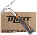 Mutt Tools 14oz Head Weight Welding Chipping Hammer - Professional Slag Hammer for Welders - Forged Steel Impact Tool for Metal Work - Welding Hammer