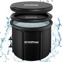 XL Ice Bath Tub for Cold Plunge, Portable Ice Pod with Lid & Cover, 100Gal Inflatable Ice Plunge Tub with 2 Drain Valves for Chiller Connection, Cold Therapy Recovery, Indoor Outdoor Use