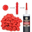 GEMLORD 40 Pcs Caulk Saver Caulking Tube Sealing Caps, Caulk Saver Cap for Sealing and Preserving Open Caulking Tube, Red