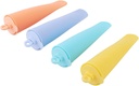 Zerodeko 4pcs Food-grade Silicone Ice Cream Molds for Boy Girl Non-sticky Diy Popsicle Makers with Handles Easy to Clean and Use Dessert Molds for Homemade Treats