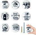 JamJam Set of 8 1.5" Round Cow Farmhouse Rustic Vintage Cabinet Kitchen Door Furniture Handle Dresser Drawer Knobs and Pulls