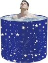 STARBRILLIANT Portable Bathtub for Adults, Easy to Assemble Collapsible Bathtub （31.5"L x 26"）, Suitable for Travel, Camping and Outdoor Activities (Starlit Sky, L)