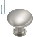homdiy 30 Pack Brushed Nickel Cabinet Knobs, Single Hole Dresser Pulls, Satin Nickel Knobs, Silver Hardware for Door, Kitchen and Drawer