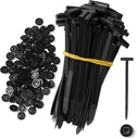 60 Pcs Nylon Universal Cable Tie Buckle - New Multifunctional Nylon Zip Ties Double Sided Buckle & Button Design Plastic Cable Ties Tool Fasteners Car Body UV Resistant Zipties for Car Daily Repair