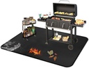 60*40 Inch Outdoor Mat, Double-Sided Waterproof & Fireproof Under Grill Mat, Heat Resistant Silicone Stove Floor Mat For BBQ, Camping Stove, Fire Pit, Fireproof Deck & Patio Protector Mat