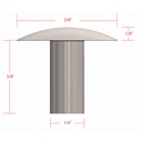 Metal Magery 1/4" Diameter X 3/8" Length Solid Aluminum Brazier Head Rivet, Pack of 100
