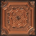 From Plain To Beautiful In Hours 258ac-24x24-50 My Beautiful Damaris PVC 2' x 2' Lay-in or Glue-up Ceiling Tile (Covers / 200 sq.ft), Antique Copper, 50
