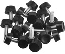 M6 Thread Adjustable Furniture Levelers Screw in Threaded 𝟐𝟎 𝐏𝐜𝐬, Galvanized Steel Screw Foot Levelers Screw on Furniture Glide Leveling for Table, Chair, Furniture Legs
