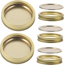 5sets Wide Mouth Canning Lids Caps for Mason Jars with Rings for Airtight Storage of Fruits Cookies and More Tinplate Construction