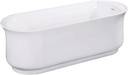 Kingston Brass VTDR662723 Aqua Eden Freestanding Tub, 65-15/16" L x 27-9/16" W x 23-5/8" D, White