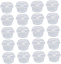 50Pcs Transparent Dessert Storage Boxes with Lid Stackable Fruit Packing Container for Cupcakes Mousse and Desserts for Parties Catering and Bakery Use