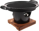 Portable Non Stick Camping Barbecue Grill Pan for People Lightweight Mini Outdoor Grilling Stove with Easy Clean Surface for Steaks Chicken Fish Vegetables and Indoor Use
