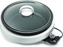 Aroma Housewares GRILLET 3 in 1 Indoor Grill Pot, Slow Cooker and Steamer with Temperature Control, Smokeless Nonstick Electric Grill with Tempered Glass Lid, 3 Quart, 10 Inch