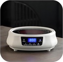 Intelligent Electric Tea Stove, White, Ceramic Heating Plate, Digital Display, 7.9x7.9x2.7 Inch, Temperature Control, Auto Shut-off, Multiple Tea Types (white)