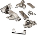 Blum CLIP top BLUMOTION Soft Close Hinges, 110 degree, Self Closing, FACEFRAME with Mounting Plates, and hinge cover plates (1/2 to 3/4” Overlay - Premium - 8 Pack)