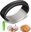 Generic 2025 Stainless Steel Garlic Crusher - Garlic Press, Home Kitchen Utensils Portable Manual Garlic Crusher, Black 1pc