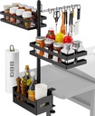 Griddle Caddy for Blackstone Griddle, Outdoor Kitchen Accessories for Camper, Grill Caddy with Paper Towel Holder, Blackstone Caddy Organizer, Condiment Caddy, Grilling Gifts for Men