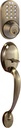 MiLocks BDF-02AQ Electronic Touchpad Entry Keyless Deadbolt Handleset Combo, Antique Brass