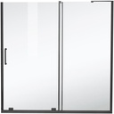 Elegant Kitchen and Bath TD444-6060MBK Frameless tub Door 60 x 60 Matte Black